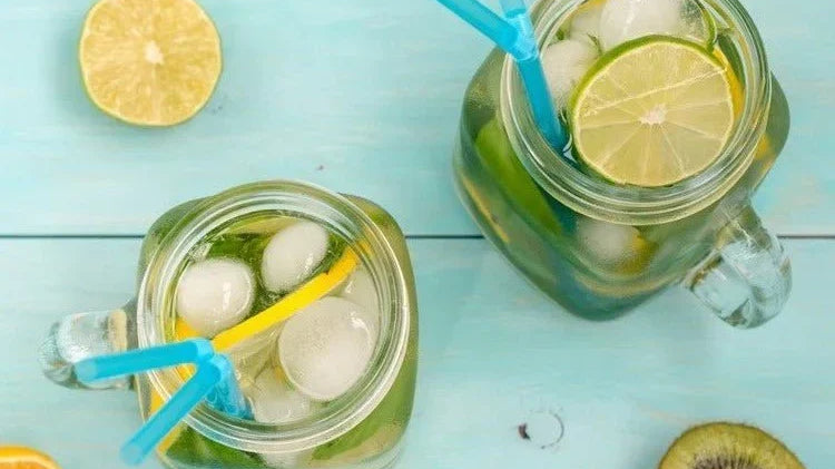 Limonada verde de manzana y menta