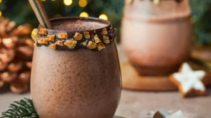 ¡Chocolate caliente con leche de avellanas!