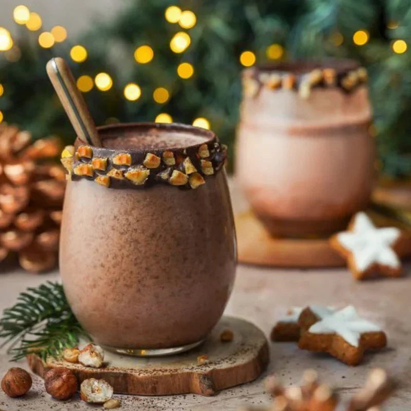 ¡Chocolate caliente con leche de avellanas!